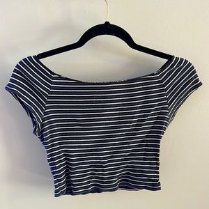 Brandy Melville Striped Cropped T-Shirt